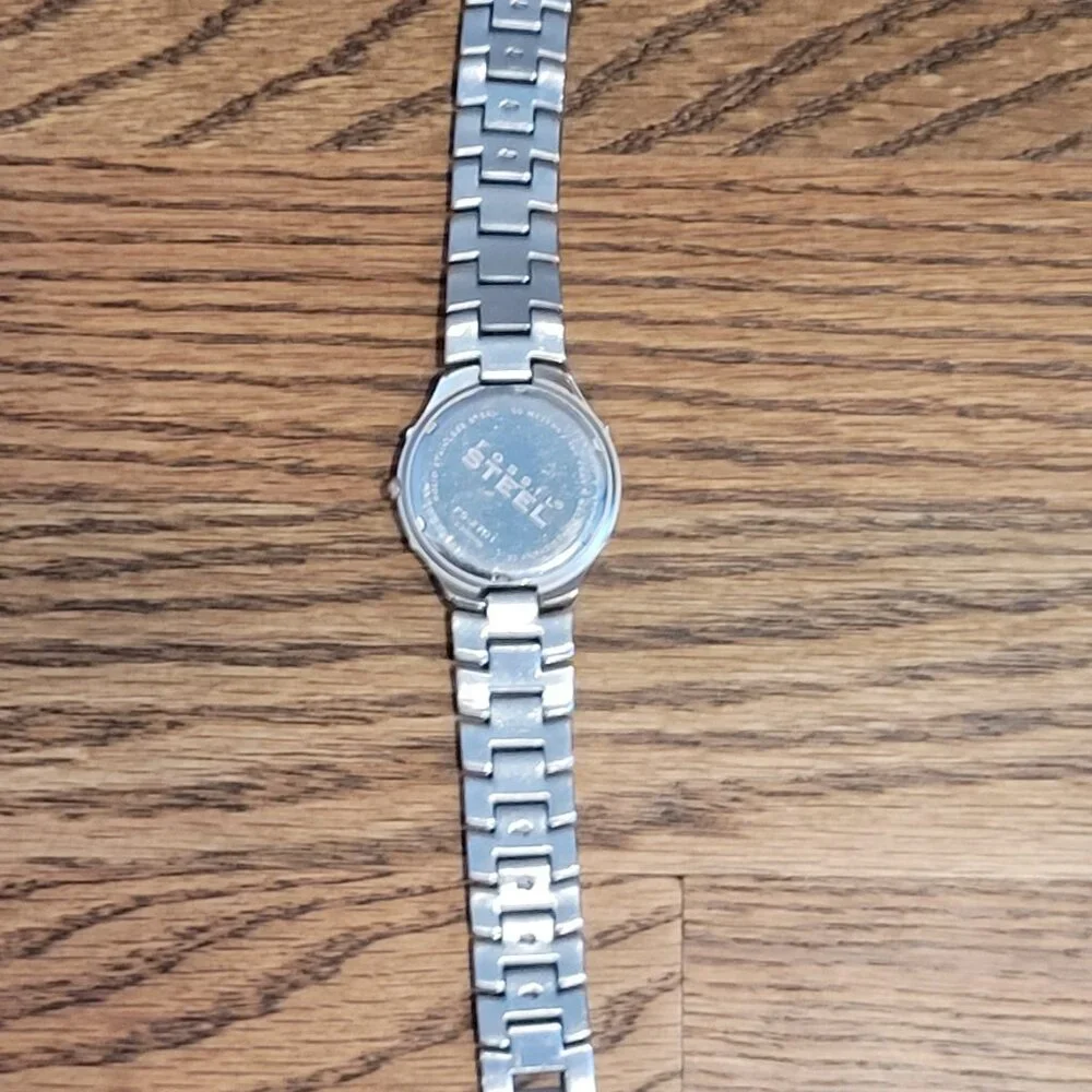 Fossil~Arkitekt~Mens Watch~FS2701~Roman Numeral~Blue Face~Date Dial Not Working